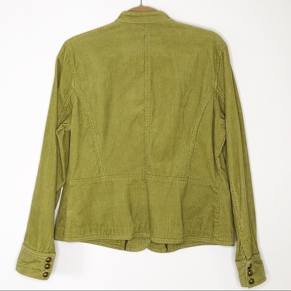 Liz Claiborne Green Corduroy Jacket Large - Picture 2 of 9